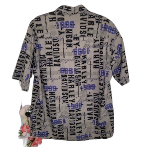 Vintage 90s Harley Davidson button down shirt size xl - Picture 5 of 6